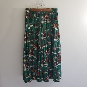 Vintage Christmas Pleated Skirt